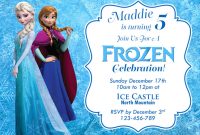 Frozen Invitation Template within Frozen Birthday Card Template