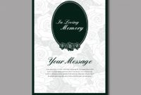 Funeral Card Template | Free Vector throughout Memorial Cards For Funeral Template Free
