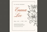 Funeral Card Template | Free Vector with regard to In Memory Cards Templates