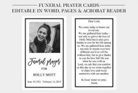 Funeral Prayer Cards | Printable Funeral Cards | Memorial Cards | Funeral  Religious Cards | Memorial Prayer Card Template | Word Pages Pdf with regard to Memorial Card Template Word
