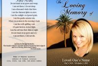 Funeral Remembrance Cards. Memorial Service Cards For intended for Memorial Cards For Funeral Template Free