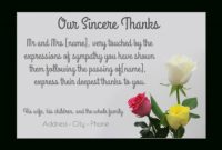 Funeral Thank You Cards Free Template – Printable within Death Anniversary Cards Templates