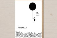 Funny Farewell Card Printable – Farewell! I'm Outta Here with Goodbye Card Template