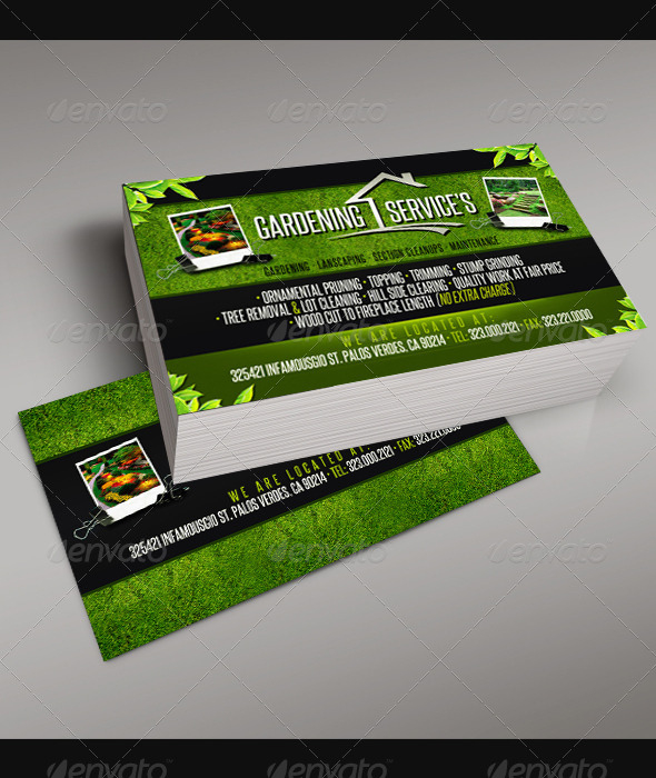 Gardening Business Card 5 throughout Gardening Business Cards Templates