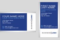 Generic Blue And Silver Business Card Template In Vector with Generic Business Card Template