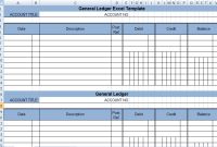 Get General Ledger Template In Excel Xls | Exceldox pertaining to Business Ledger Template Excel Free