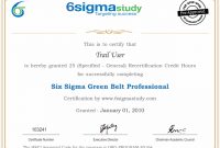 Get Six Sigma Green Belt Professional Certificate pertaining to Green Belt Certificate Template