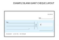 Giant Cheques intended for Large Blank Cheque Template