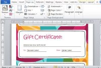 Gift Certificate Maker Template For Word 2013 pertaining to Word 2013 Certificate Template