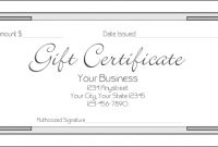 Gift Certificate Template 7 with Publisher Gift Certificate Template
