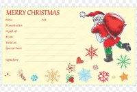 Gift Certificate Template – Free Santa Gift Voucher Template within Christmas Gift Certificate Template Free Download