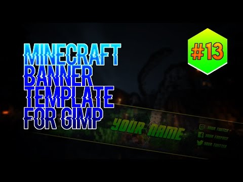 [Gimp] Youtube Banner Template #13 - Minecraft (New Style) throughout Gimp Youtube Banner Template
