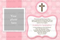 Girl's Baptism Invitations Digital Fileshestutucutebtq for Blank Christening Invitation Templates