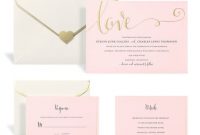 Gold & Blush Wedding Invitation Kitcelebrate It within Celebrate It Templates Place Cards