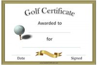 Golf Awards | Gift Certificate Template, Certificate with regard to Golf Certificate Template Free