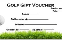 Golf Gift Certificate Template (4 | Gift Certificate pertaining to Golf Certificate Templates For Word