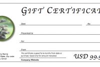 Golf Gift Certificate Template – Gift Templates in Golf Certificate Template Free