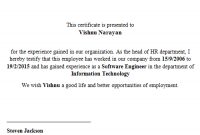 Good Conduct Certificate Template (2) – Templates Example for Good Conduct Certificate Template