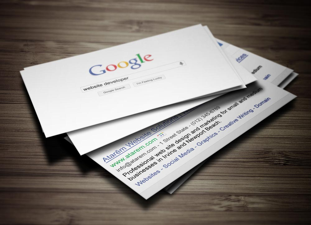 Google Search Business Card - Magichat Design inside Google Search Business Card Template