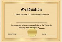 Graduation Certificate Templates – 12 Free Design Templates regarding University Graduation Certificate Template
