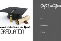 Graduation Gift Certificate Templates | Gift Certificate in Graduation Gift Certificate Template Free