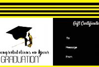 Graduation Gift Certificate Templates | Gift Certificate In with Graduation Gift Certificate Template Free
