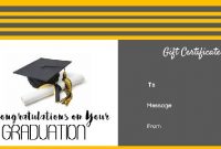 Graduation Gift Certificate Templates | Gift Certificate throughout Graduation Gift Certificate Template Free