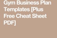Gym Business Plan Essentials [+ Fitness Center Template pertaining to Personal Training Business Plan Template Free