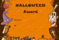 Halloween Award Certificates – 5+ Printables For Microsoft Word for Halloween Certificate Template