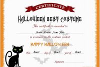 Halloween Best Costume Certificate Templates | Word & Excel with Halloween Costume Certificate Template