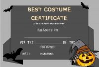 Halloween Costume Certificates With Best Designs And with regard to Halloween Costume Certificate Template