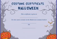 Halloween Costume Certificates With Best Designs And with regard to Halloween Costume Certificate Template
