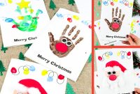 Handprint Christmas Cards | Arty Crafty Kids regarding Diy Christmas Card Templates