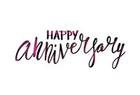 Happy Anniversary Text. Vector Word With Decor Stock Vector in Word Anniversary Card Template