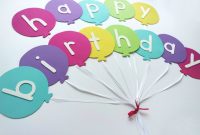 Happy Birthday Banner Diy Template | Balloon Birthday Banner intended for Diy Party Banner Template