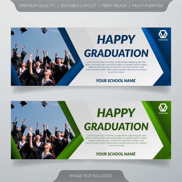 Happy Graduation Banner Template | Premium Vector in Graduation Banner Template