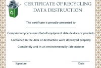 Hard Drive Certificate Of Destruction Template Archives throughout Certificate Of Destruction Template