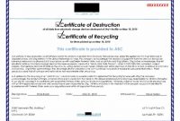 Hard Drive Destruction Certificate Template ] – Certificate intended for Hard Drive Destruction Certificate Template
