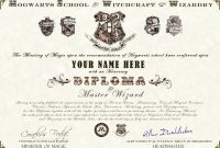 Harry Potter Hogwarts Diploma Certificate Ultra High pertaining to Harry Potter Certificate Template