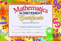 Hayes Mathematics Achievement Certificate, 8-1/2 X 11 In intended for Hayes Certificate Templates