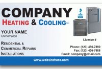 Heating – Air Conditioning Company Business Card | Air intended for Hvac Business Card Template