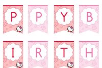 Hello Kitty Happy Birthday Banner – Printable Treats | Hello with Hello Kitty Banner Template