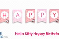 Hello Kitty Happy Birthday Banner — Printable Treats intended for Hello Kitty Banner Template