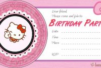 Hello Kitty Invitations – Free Printable Templates pertaining to Hello Kitty Birthday Card Template Free