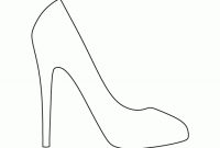 High Heel Pattern. Use The Printable Outline For Crafts within High Heel Shoe Template For Card