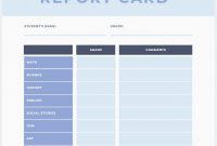 High School Report Card Template Blank Template – Imgflip for Blank Report Card Template