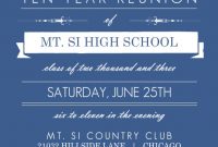 High School Reunion Wording Ideas | Class Reunion in Reunion Invitation Card Templates