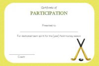 Hockey Certificate Of Participation | Hockey, Hockey Awards intended for Hockey Certificate Templates