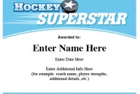 Hockey Certificates Templates | Certificate Templates inside Hockey Certificate Templates