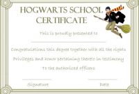 Hogwarts Certificate Template: 10 Templates To Motivate And in Harry Potter Certificate Template